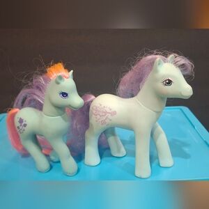 Pastel Pony Toy Set with Purple and Orange Manes
